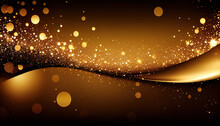 Christmas Golden Luxury Glitter Background.