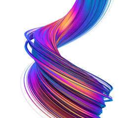 abstract colorful shape, 3d render