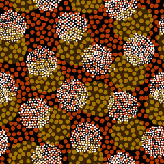 Poster - Geometric abstract grunge vintage pattern. Ikat style. Seamless vector image.