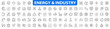 © vectorsanta - Energy & Industry Big icon set. Industrial icons. Energy icon collection. Line icons collection. Vector illustration