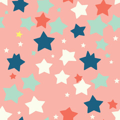 Wall Mural - Seamless Colorful Stars Pattern.

Seamless pattern of Star in colorful style. Add color to your digital project with our pattern!