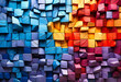 one block of colorful bricks