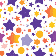 Wall Mural - Seamless Colorful Stars Pattern.

Seamless pattern of Star in colorful style. Add color to your digital project with our pattern!