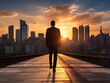 © kalafoto - businessman walking on the street