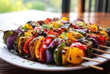 Grilled Veggie Kebabs With Colorful Peppers