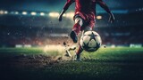 Fototapeta Sport - soccer ball in goal