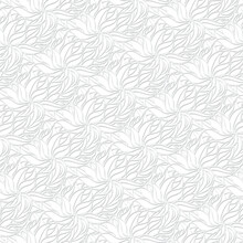 Black White Floral Pattern Vector Background