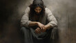 Jesus Prayer. Lent. A Time of Reflection, Concept, watercolor, generative ai