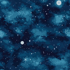 Wall Mural - Seamless Colorful Galaxy Pattern.

Seamless pattern of Galaxy in colorful style. Add color to your digital project with our pattern!
