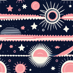 Wall Mural - Seamless Colorful Galaxy Pattern.

Seamless pattern of Galaxy in colorful style. Add color to your digital project with our pattern!