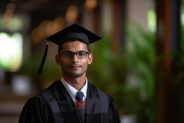 Wall Mural - Proud Indian Graduate with Crossed Arms