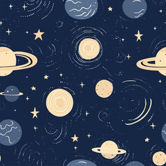 Wall Mural - Seamless Colorful Galaxy Pattern.

Seamless pattern of Galaxy in colorful style. Add color to your digital project with our pattern!