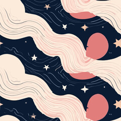 Wall Mural - Seamless Colorful Galaxy Pattern.

Seamless pattern of Galaxy in colorful style. Add color to your digital project with our pattern!