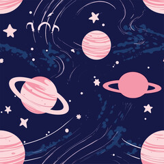 Wall Mural - Seamless Colorful Galaxy Pattern.

Seamless pattern of Galaxy in colorful style. Add color to your digital project with our pattern!