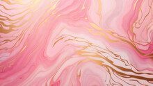 Pink White Marble And Golden Line Background Fantasy Fashion Mysterious Modern Banner