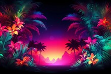 Neon Jungle Background