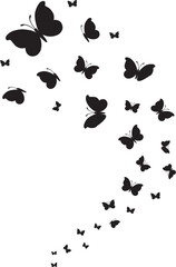 Wall Mural - vector butterflies swirl