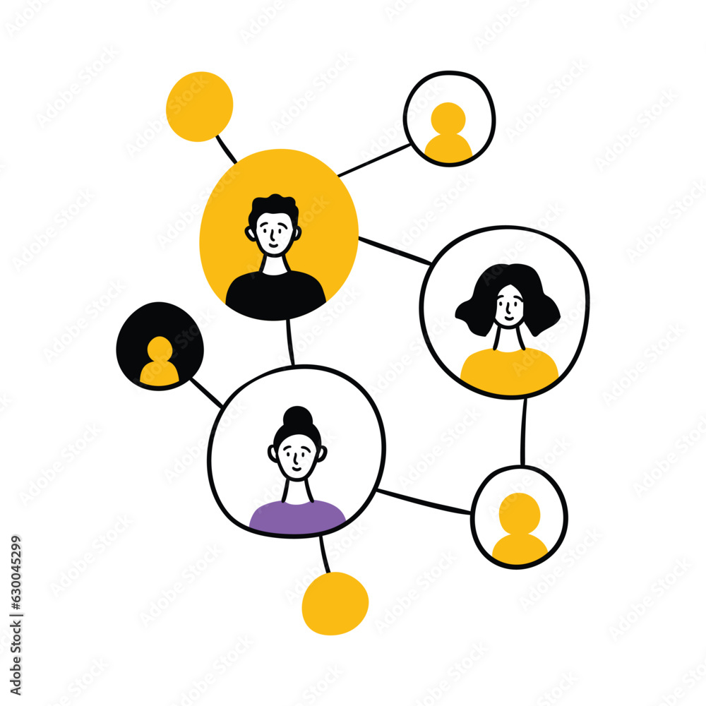 Cartoon Color Teamwork Concept with Characters People Flat Design Style ...