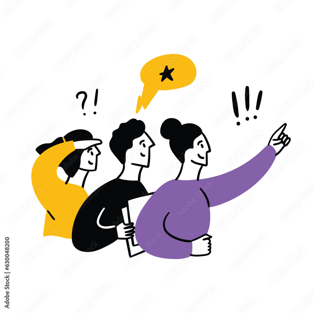 Cartoon Color Teamwork Concept with Characters People Flat Design Style ...