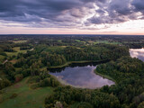 Fototapeta  - Next to Jazinks lake.Landscape, Latvia, in the countryside of Latgale.