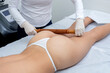 Body treatment in an aesthetic center with the technique of wood therapy for beauty, health and body care