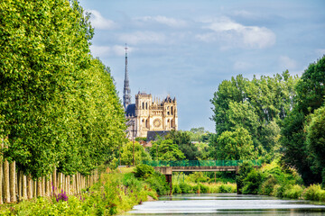 Poster - Kathedrale von Amiens und die Somme