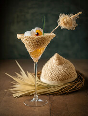 Wall Mural - Cocktail Hat Made of Straw