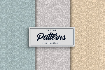 Aufkleber - Hand-Drawn Geometric Simple Seamless Pattern Set collection, hand-drawn seamless patterns combining simplicity and sophistication