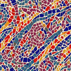 Wall Mural - Vintage arabian mosaic background AI generative