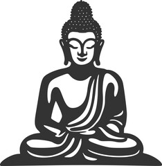 Canvas Print - Budha statue illustration