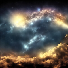 Wall Mural - space sky background ai generative