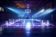 © Kelly Cree - Basketball Court Hologram Lights Futuristic Technology
