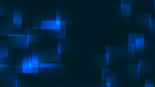 Glowing Color Rectangles Collection On Dark Blue Background Shining Object Banners