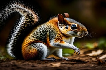 Sticker - squirrel searching for food generated by AI tool