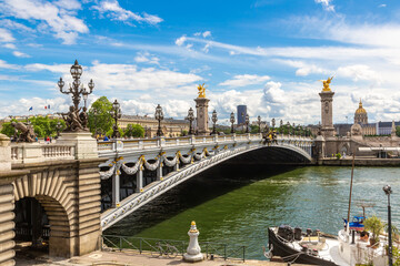 Wall Mural - Bridge Pont Alexandre III in Paris, France