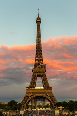 Wall Mural - Eiffel Tower in Paris during sunset, France