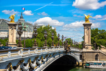Wall Mural - Bridge Pont Alexandre III in Paris, France