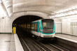 Paris Metro is the one of the largest underground system in the world in Paris, France