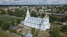 Aerial Of Orthodox Cathedral Of Saints Boris And Gleb In Daugavpils, Latvia