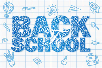 back to school blueprint drawing style typography editable text effect font style templates design