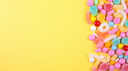 Wall Mural - Stock Photo Of A candies background,  HD, Generative Ai