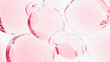 美しいピンクのバブルの背景, アブストラクトな美容コンセプト背景, 3D render