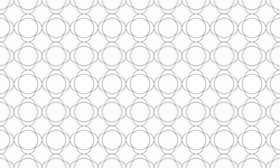 Wall Mural - circle in a flower circles geometric seamless pattern. vector repeating texture.