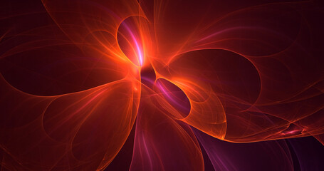 Wall Mural - 3D rendering abstract fractal light background