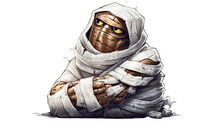 Mummy Wrapped In Bandages, Slowly Rising From The Tomb, Halloween Mummy, Ancient Egypt, Cursed Tomb, Wrapped In Cloth