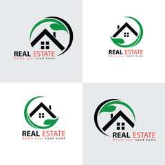 Wall Mural - Free vector real estate logo template design