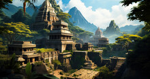 Ancient Civilization: Mayan City Among The Mountains