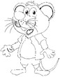 Smiling Cute Mouse Cartoon