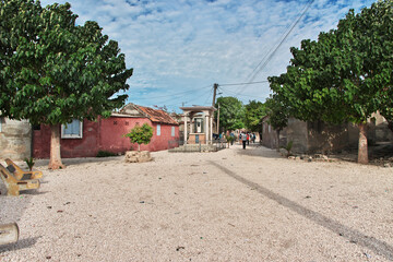 Wall Mural - The street in the village on Fadiouth island, Senegal