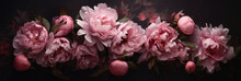 Beautiful Pink Peony Flower Background